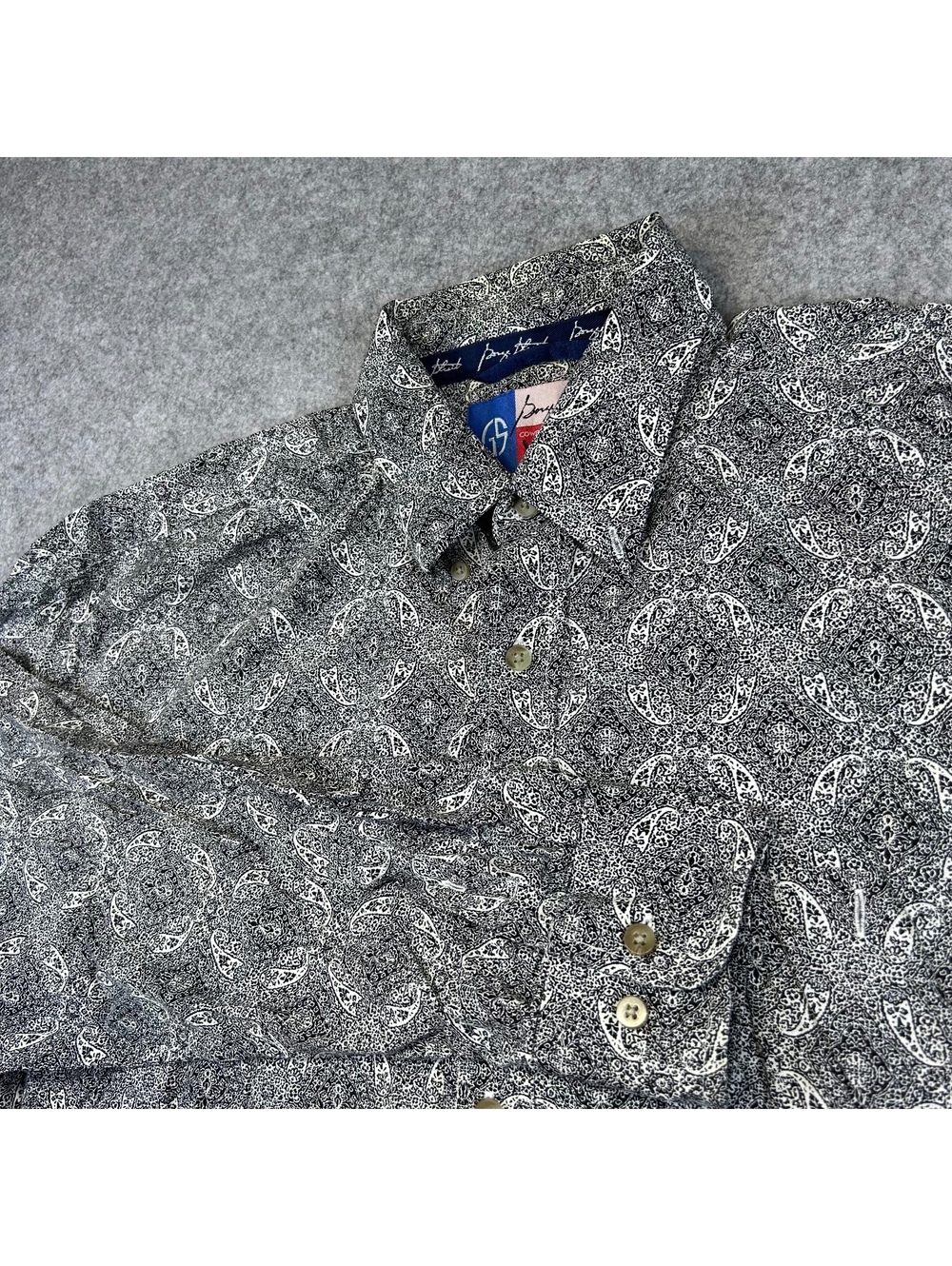 Vtg Wrangler Cowboy Cut George Straight Men XL Western Button Up Shirt Paisley